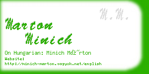marton minich business card